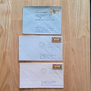 Set Of 3 Vintage First Day Of Issue Envelopes-WWI And Vietnam with Stamps